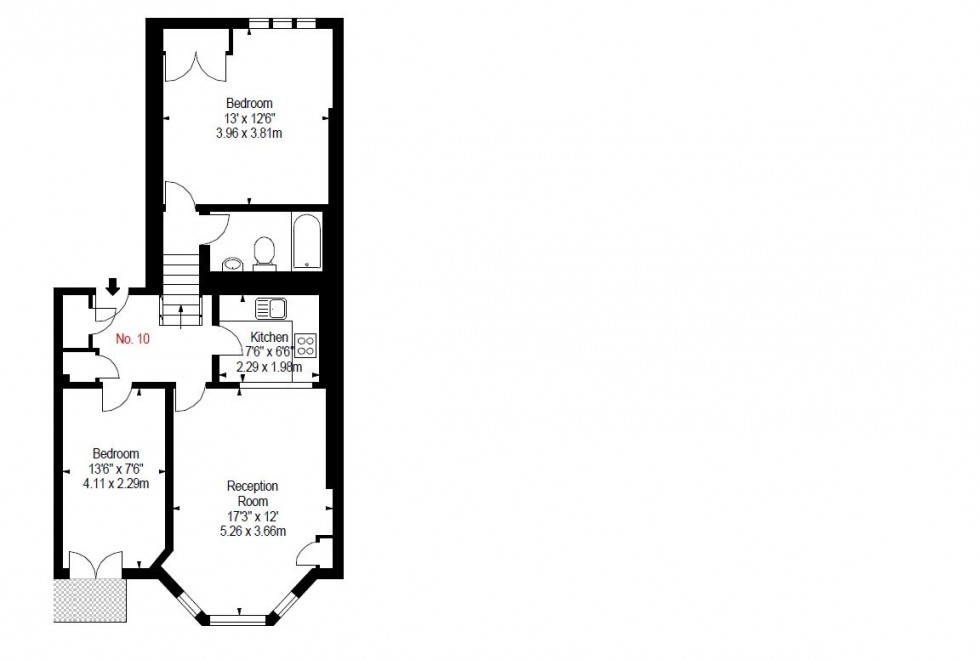 Floorplan for Bell House, Nevern Place, SW5